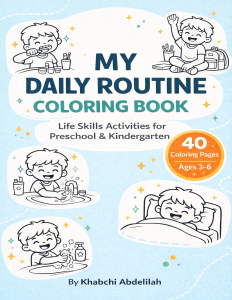 My Daily Routine Coloring Book | Life Skills & Hygiene Activities for Preschool & Kindergarten