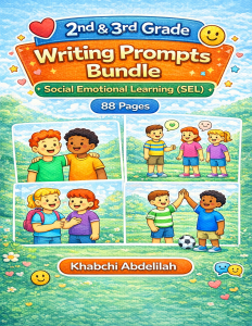 2nd & 3rd Grade Writing Prompts Bundle | Social Emotional Learning SEL | 88 Page