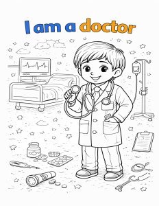 Community Helpers Coloring Book | 30 Jobs | K