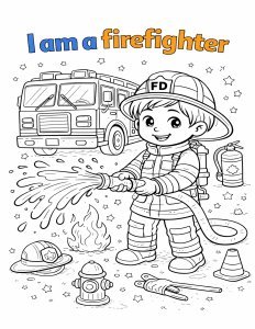 Community Helpers Coloring Book | 30 Jobs | K
