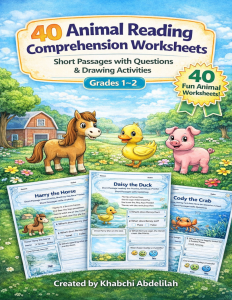 1st Grade Animal Reading Comprehension