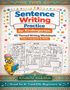 Kindergarten Sentence Practice | Trace & Write